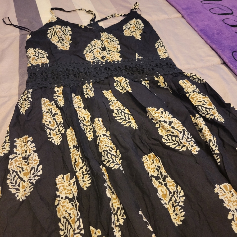 Black & Gold sun dress